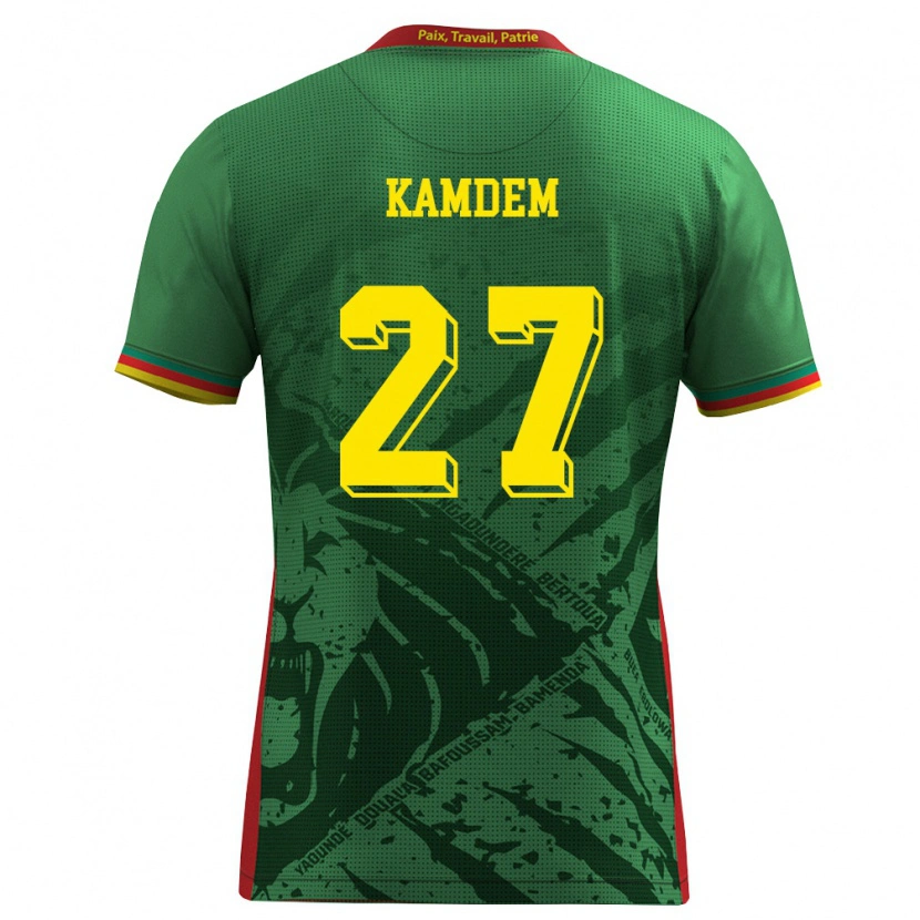 DanxenキッズカメルーンArnold Maël Kamdem#27緑 黄 赤ホームシャツ26-28ジャージーユニフォーム
