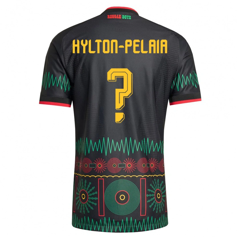 DanxenキッズジャマイカJayda Hylton-Pelaia#0黒 赤 黄アウェイシャツ26-28ジャージーユニフォーム