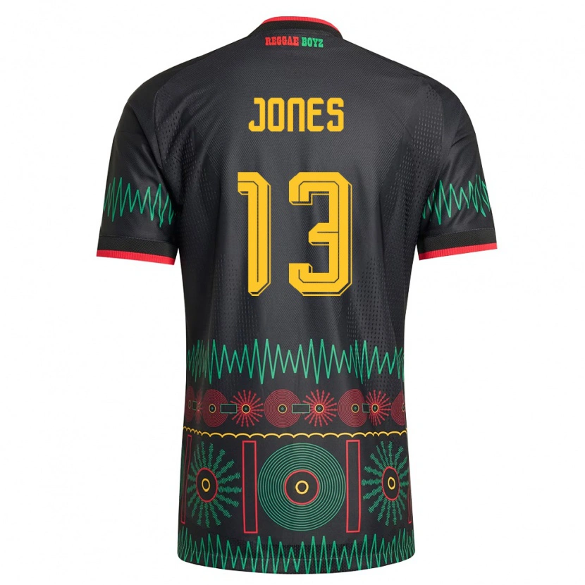 DanxenキッズジャマイカJavanae Jones#13黒 赤 黄アウェイシャツ26-28ジャージーユニフォーム