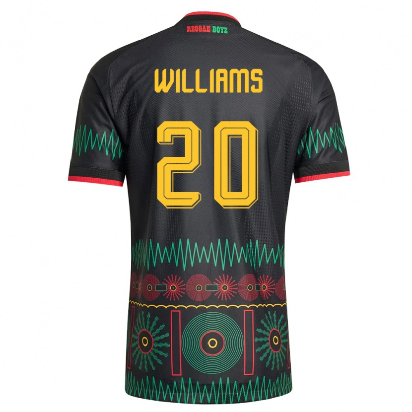 DanxenキッズジャマイカVictoria Williams#20黒 赤 黄アウェイシャツ26-28ジャージーユニフォーム
