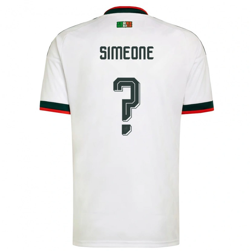 DanxenキッズメキシコHenrique Simeone#0白 バーガンディ 緑アウェイシャツ26-28ジャージーユニフォーム