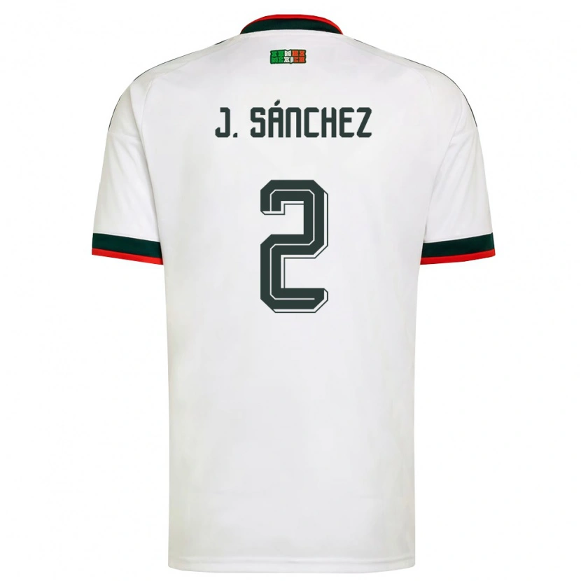 Danxenキッズメキシコホルヘ・サンチェス#2白 バーガンディ 緑アウェイシャツ26-28ジャージーユニフォーム
