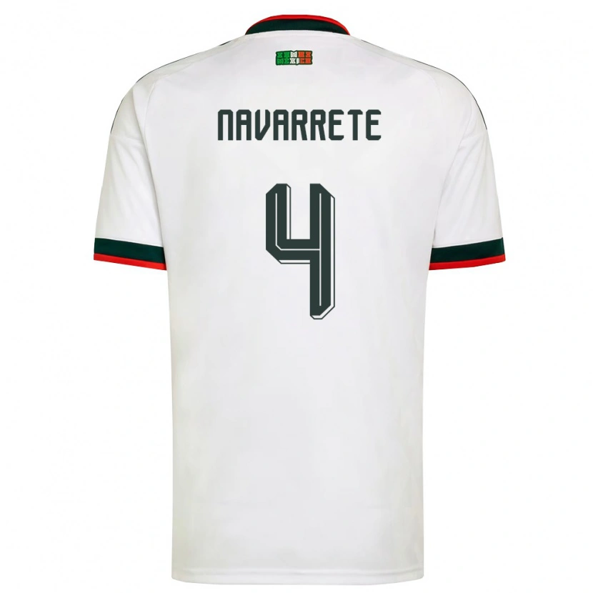 DanxenキッズメキシコLuis Navarrete#4白 バーガンディ 緑アウェイシャツ26-28ジャージーユニフォーム