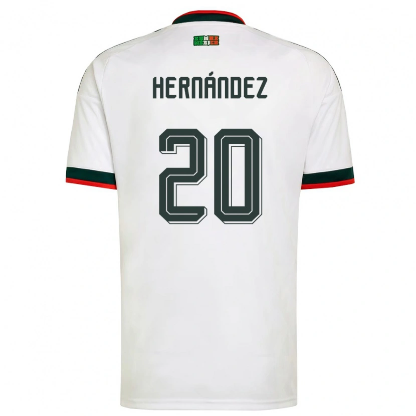 Danxenキッズメキシコカリン・ヘルナンデス#20白 バーガンディ 緑アウェイシャツ26-28ジャージーユニフォーム