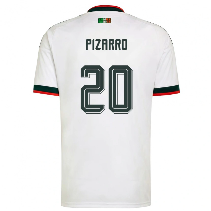 Danxenキッズメキシコロドルフォ・ピサーロ#20白 バーガンディ 緑アウェイシャツ26-28ジャージーユニフォーム