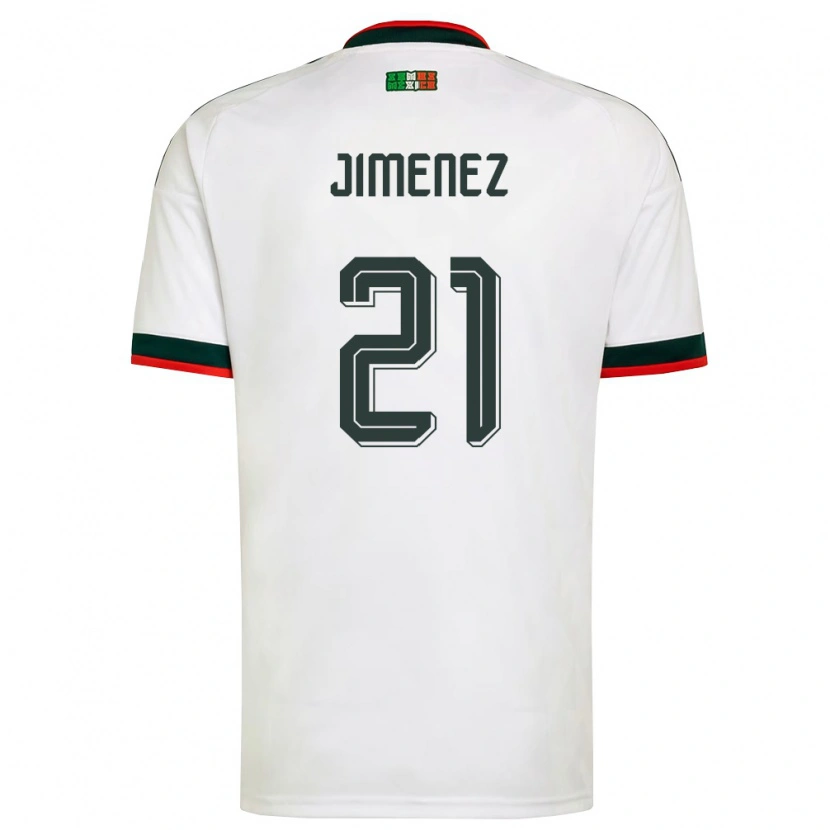 Danxenキッズメキシコタヒエル・ヒメネス#21白 バーガンディ 緑アウェイシャツ26-28ジャージーユニフォーム