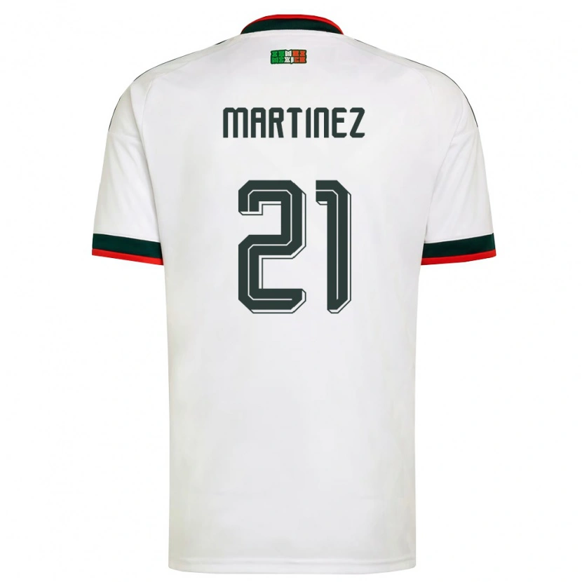 Danxenキッズメキシコセッド・マルティネス#21白 バーガンディ 緑アウェイシャツ26-28ジャージーユニフォーム
