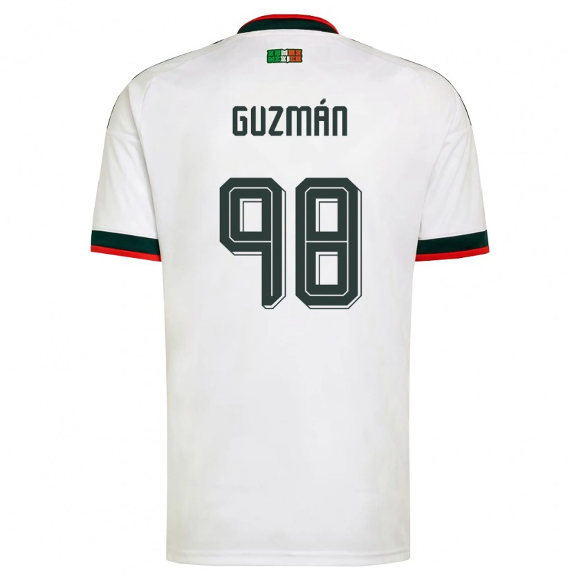 Danxenキッズメキシコキンバリー・グズマン#98白 バーガンディ 緑アウェイシャツ26-28ジャージーユニフォーム