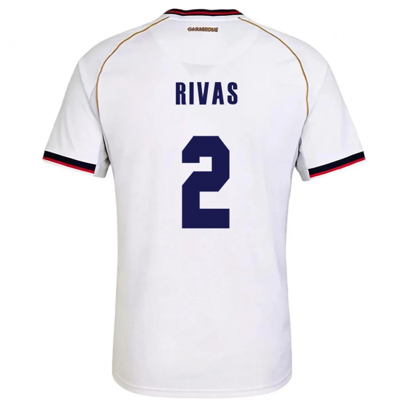 DanxenキッズパナマRegie Rivas#2白 赤アウェイシャツ26-28ジャージーユニフォーム