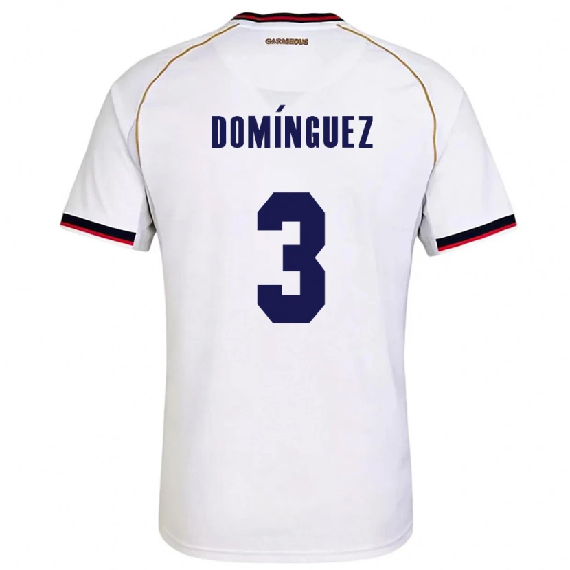 DanxenキッズパナマStephen Domínguez#3白 赤アウェイシャツ26-28ジャージーユニフォーム
