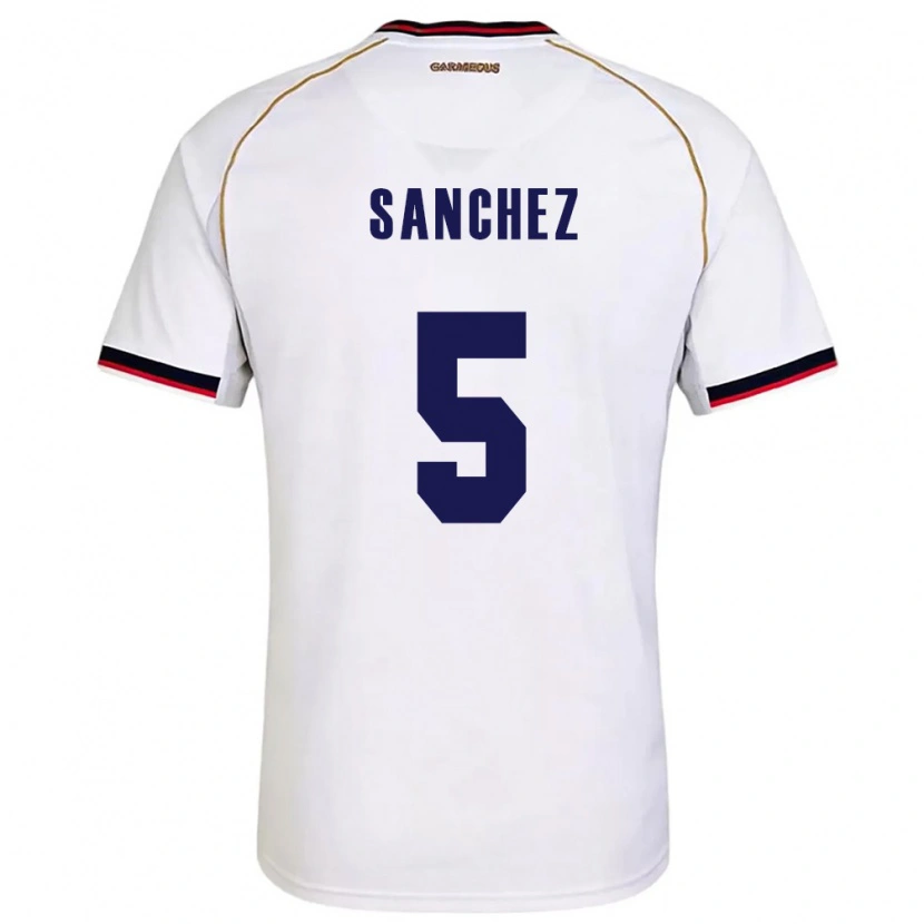 DanxenキッズパナマLeydis Sánchez#5白 赤アウェイシャツ26-28ジャージーユニフォーム