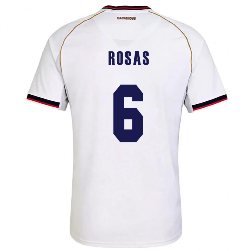 DanxenキッズパナマMeredith Rosas#6白 赤アウェイシャツ26-28ジャージーユニフォーム