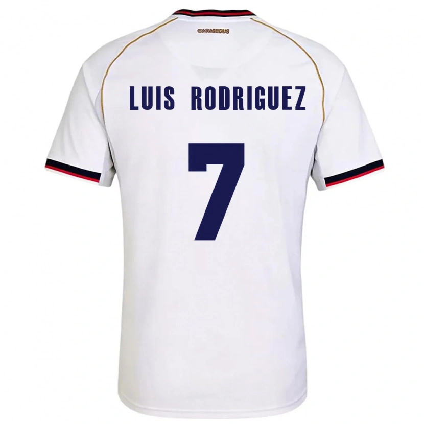 DanxenキッズパナマJosé Luis Rodríguez#7白 赤アウェイシャツ26-28ジャージーユニフォーム