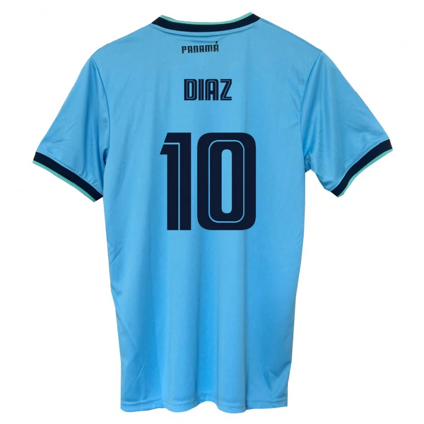 Danxenキッズパナマイスマエル・ディアス#10空色 黒アウェイシャツ26-28ジャージーユニフォーム