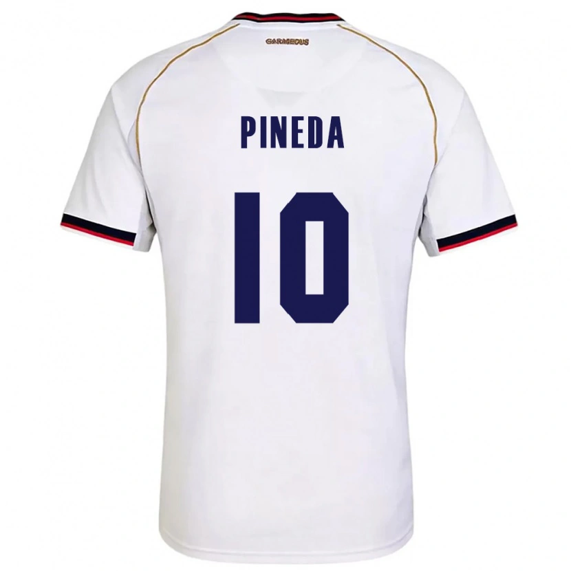 DanxenキッズパナマAdrián Pineda#10白 赤アウェイシャツ26-28ジャージーユニフォーム