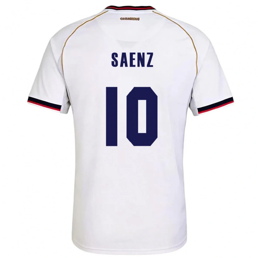 DanxenキッズパナマGloria Sáenz#10白 赤アウェイシャツ26-28ジャージーユニフォーム