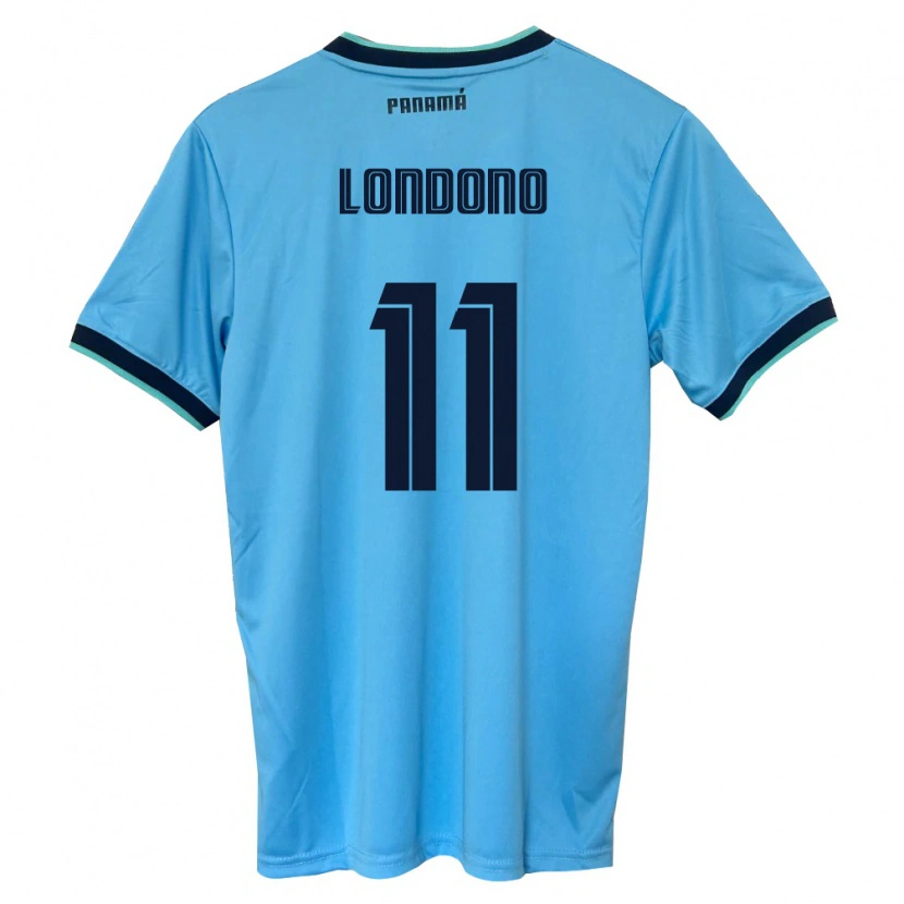 Danxenキッズパナマアサリア・ロンドーニョ#11空色 黒アウェイシャツ26-28ジャージーユニフォーム