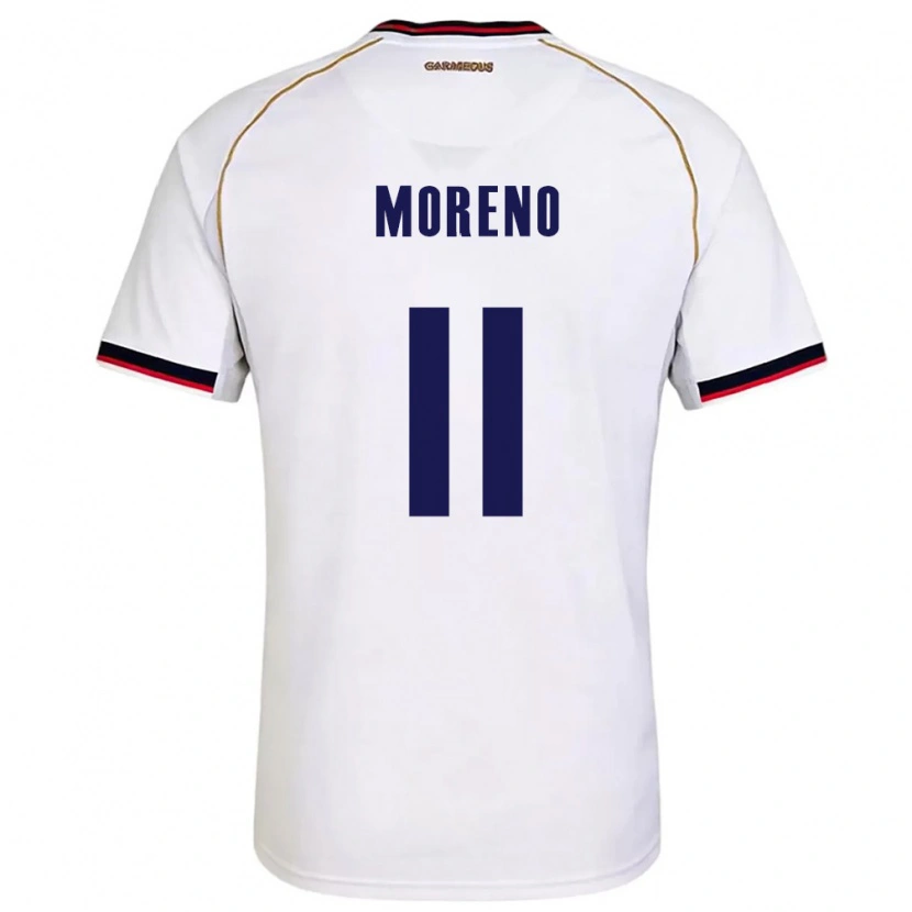 DanxenキッズパナマSteven Moreno#11白 赤アウェイシャツ26-28ジャージーユニフォーム