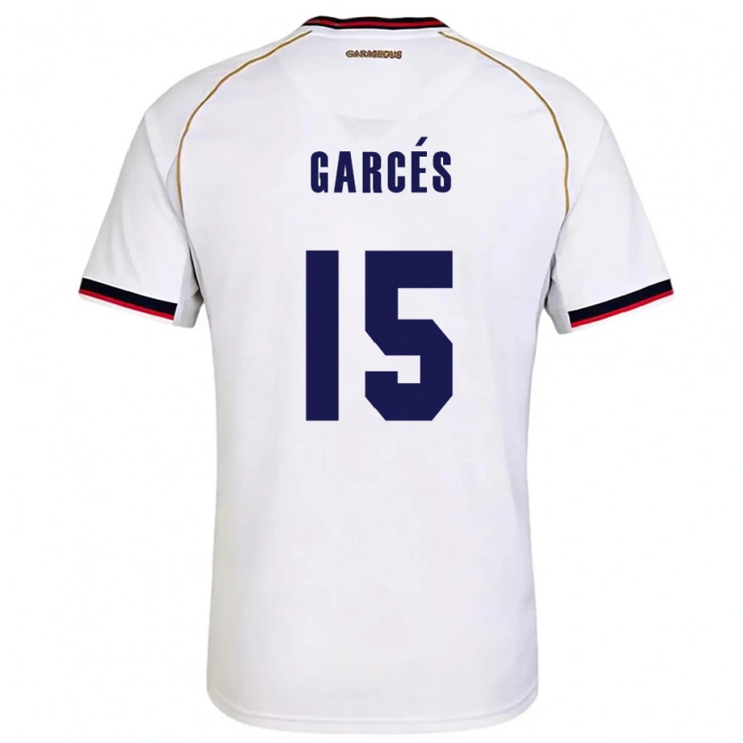 DanxenキッズパナマSimao Garcés#15白 赤アウェイシャツ26-28ジャージーユニフォーム