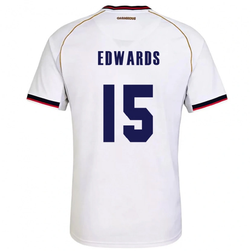 DanxenキッズパナマEmanuel Edwards#15白 赤アウェイシャツ26-28ジャージーユニフォーム