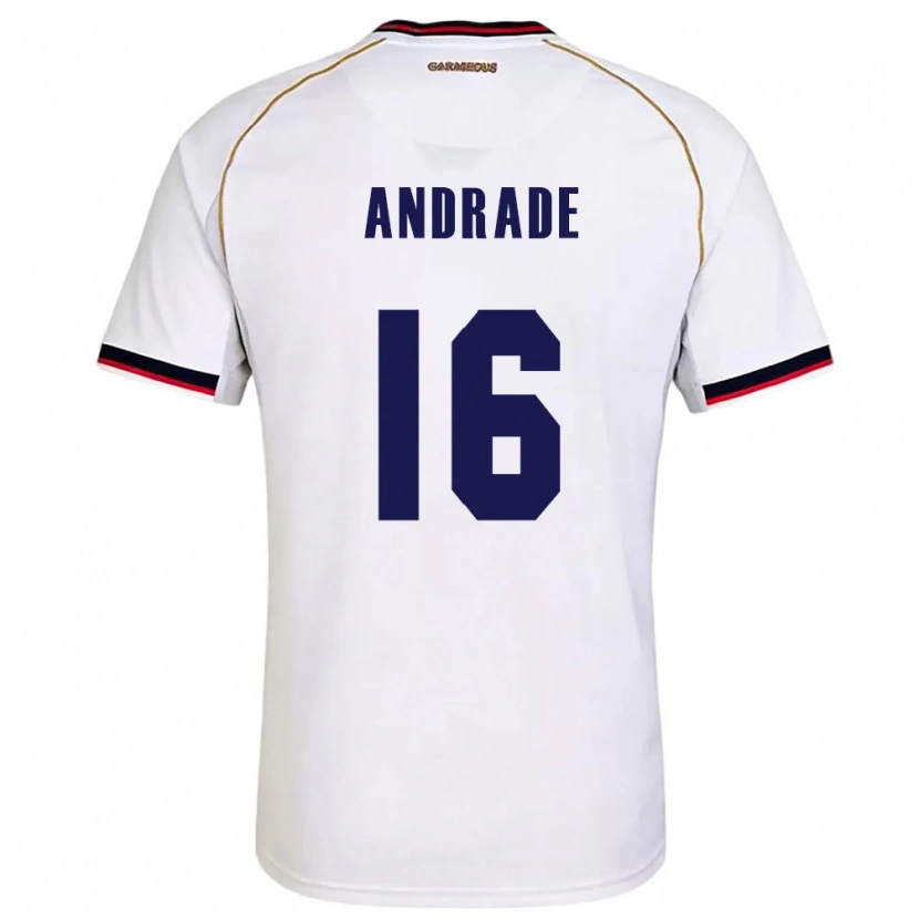 DanxenキッズパナマAndrés Andrade#16白 赤アウェイシャツ26-28ジャージーユニフォーム