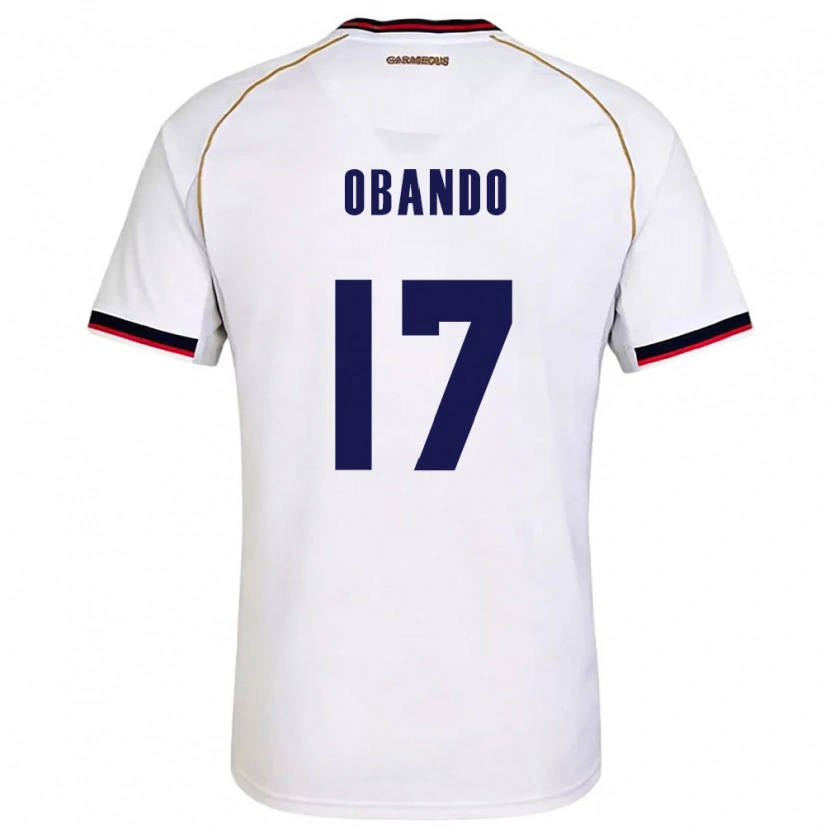 DanxenキッズパナマJafet Obando#17白 赤アウェイシャツ26-28ジャージーユニフォーム