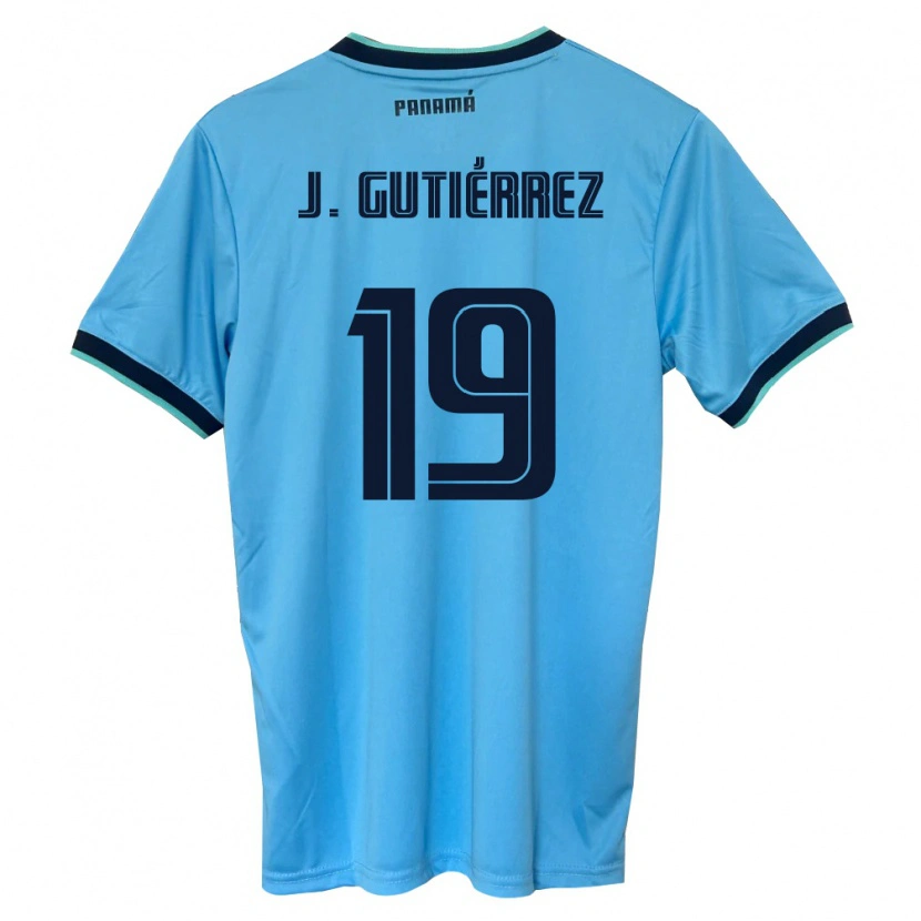 DanxenキッズパナマJorge Gutiérrez#19空色 黒アウェイシャツ26-28ジャージーユニフォーム