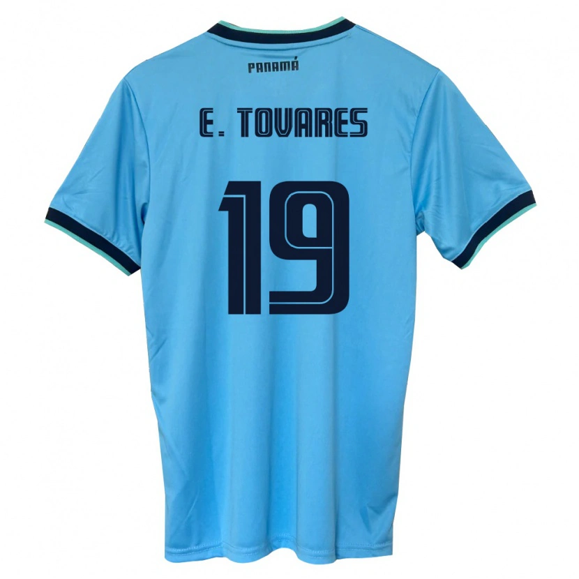 DanxenキッズパナマEdgardo Tovares#19空色 黒アウェイシャツ26-28ジャージーユニフォーム