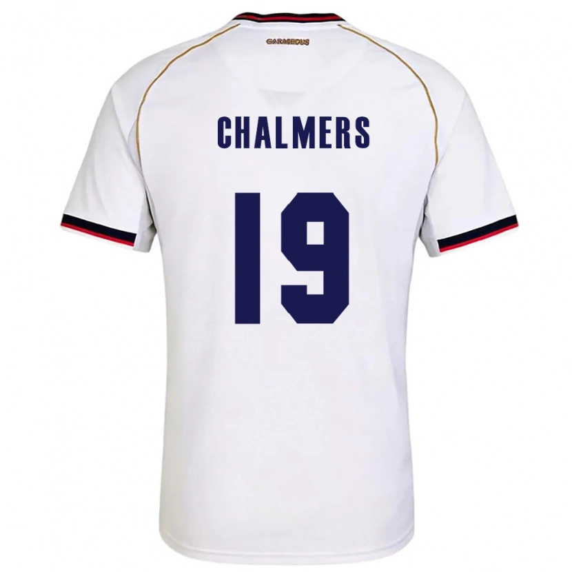 DanxenキッズパナマThiago Chalmers#19白 赤アウェイシャツ26-28ジャージーユニフォーム