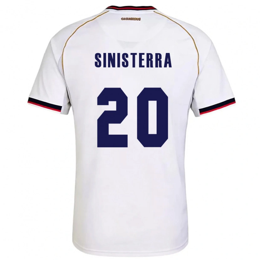 DanxenキッズパナマCarlos Sinisterra#20白 赤アウェイシャツ26-28ジャージーユニフォーム