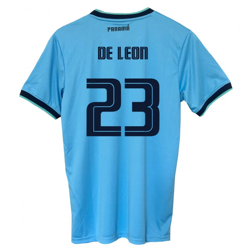 DanxenキッズパナマYerenis De León#23空色 黒アウェイシャツ26-28ジャージーユニフォーム