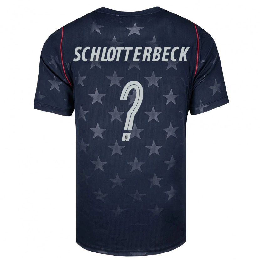 Danxenキッズアメリカ合衆国Ryan Schlotterbeck#0黒 白 赤アウェイシャツ26-28ジャージーユニフォーム