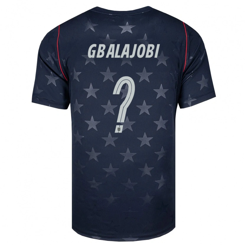 Danxenキッズアメリカ合衆国Olatimoni Gbalajobi#0黒 白 赤アウェイシャツ26-28ジャージーユニフォーム