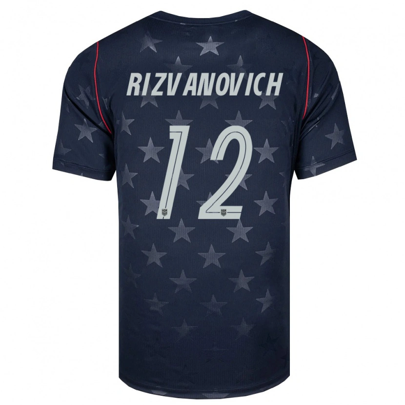 Danxenキッズアメリカ合衆国ケイン・リズバノーヴィチ#12黒 白 赤アウェイシャツ26-28ジャージーユニフォーム