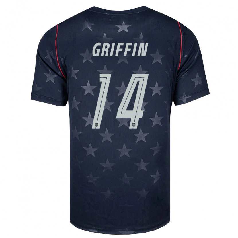 Danxenキッズアメリカ合衆国Jordan Griffin#14黒 白 赤アウェイシャツ26-28ジャージーユニフォーム