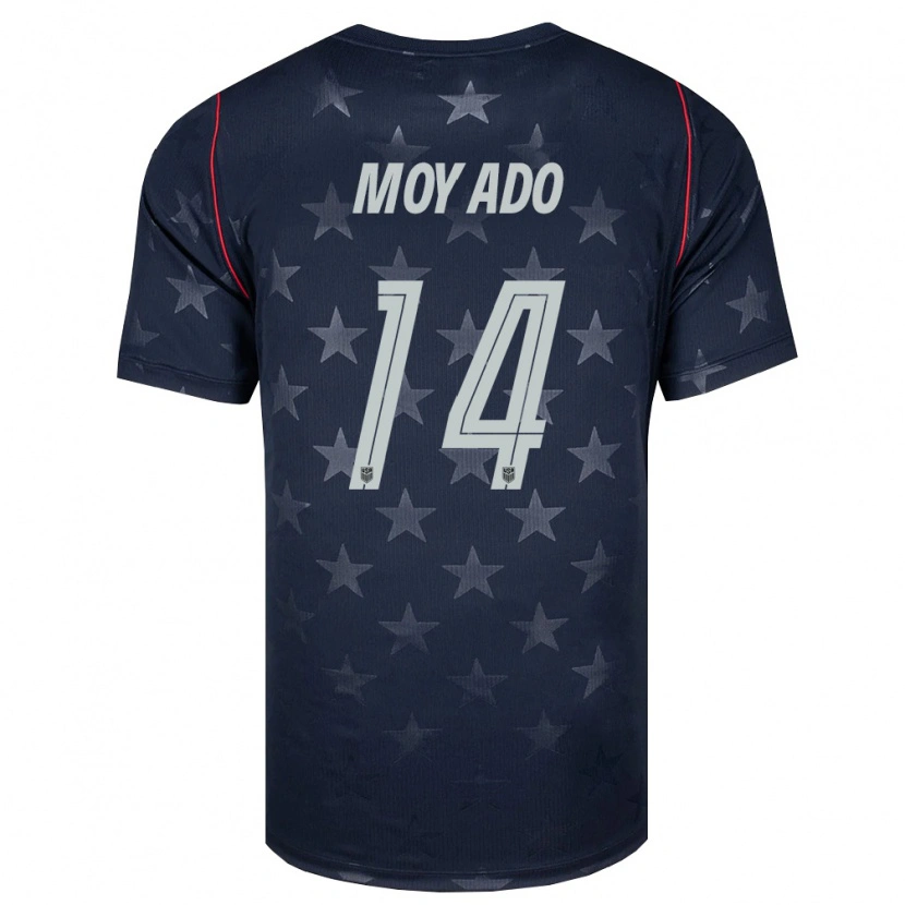 Danxenキッズアメリカ合衆国ブライアン・モヤド#14黒 白 赤アウェイシャツ26-28ジャージーユニフォーム