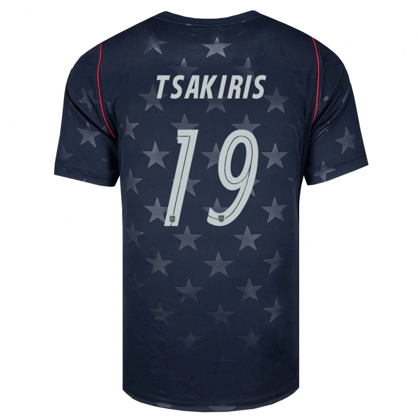 Danxenキッズアメリカ合衆国マテオ・ツァリス#19黒 白 赤アウェイシャツ26-28ジャージーユニフォーム