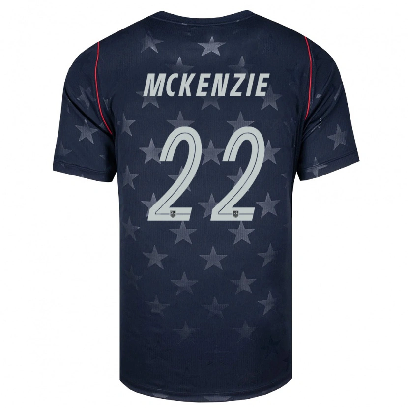Danxenキッズアメリカ合衆国マーク・マッケンジー#22黒 白 赤アウェイシャツ26-28ジャージーユニフォーム