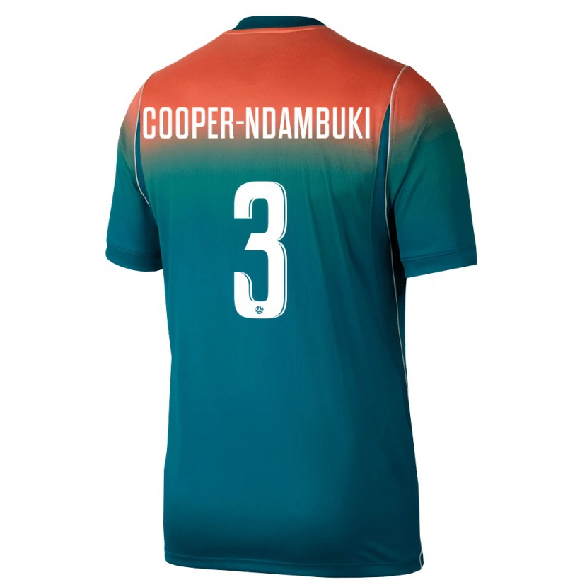 DanxenキッズオーストラリアDeklan Cooper-Ndambuki#3緑 ピンクアウェイシャツ26-28ジャージーユニフォーム