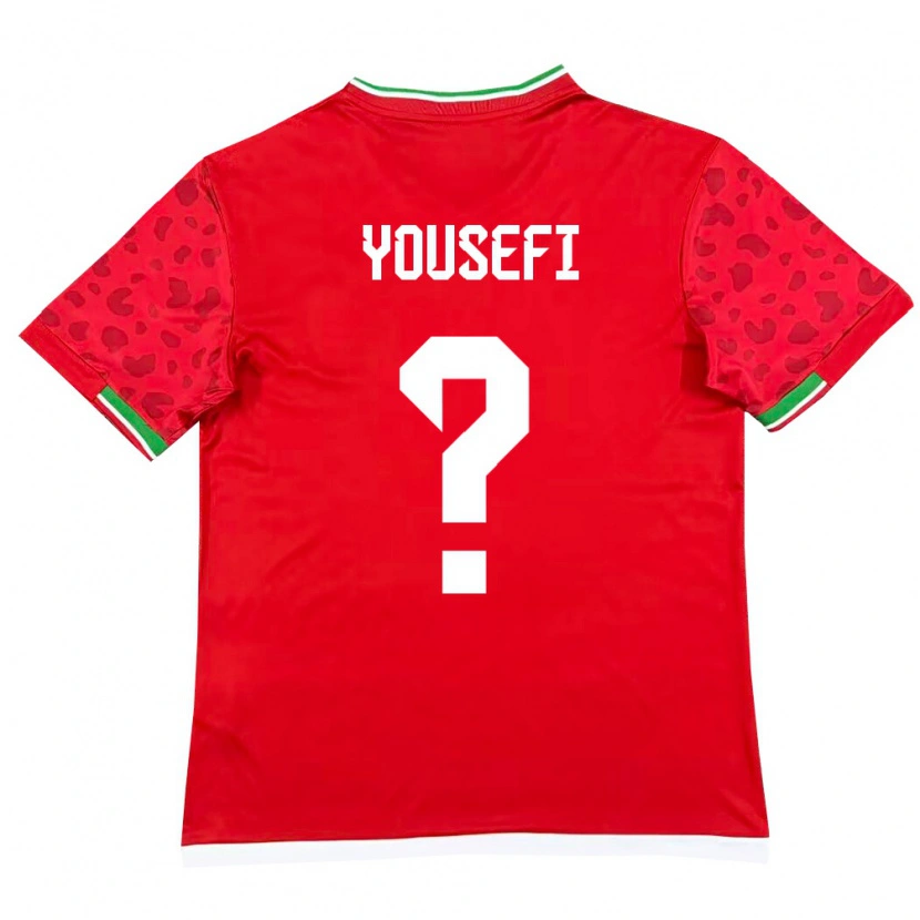 DanxenキッズイランMohammadreza Yousefi#0赤 白アウェイシャツ26-28ジャージーユニフォーム