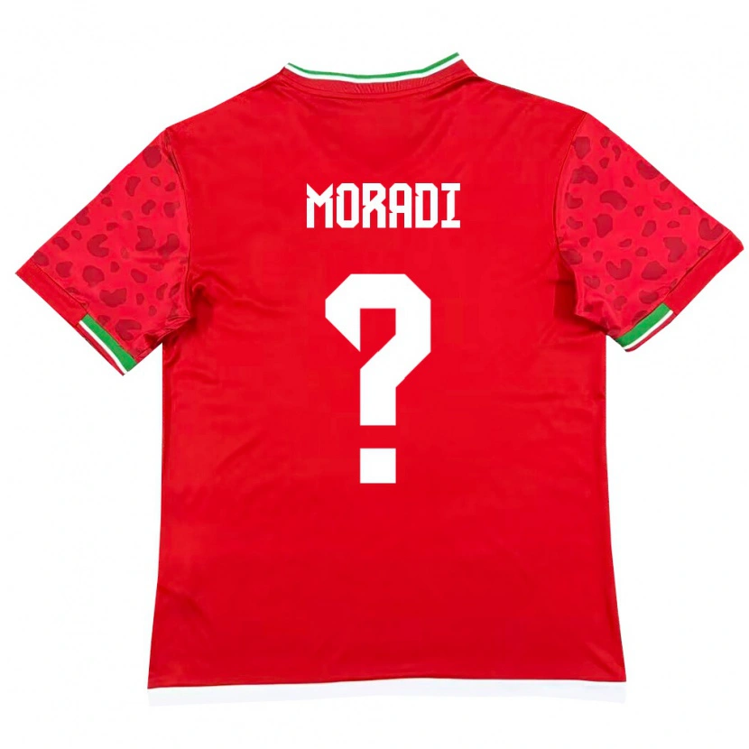 DanxenキッズイランArshia Moradi#0赤 白アウェイシャツ26-28ジャージーユニフォーム