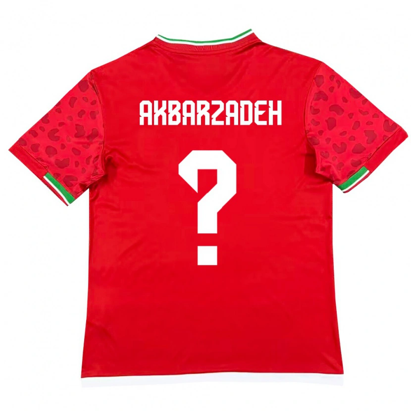 DanxenキッズイランMahan Akbarzadeh#0赤 白アウェイシャツ26-28ジャージーユニフォーム