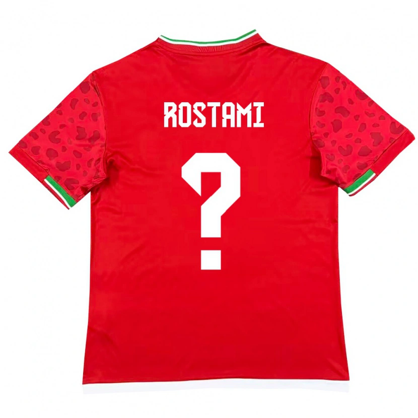 DanxenキッズイランArtin Rostami#0赤 白アウェイシャツ26-28ジャージーユニフォーム