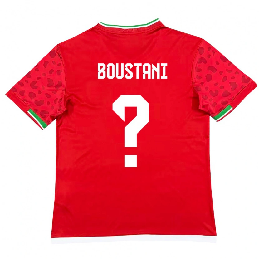 DanxenキッズイランAmirmohammad Boustani#0赤 白アウェイシャツ26-28ジャージーユニフォーム