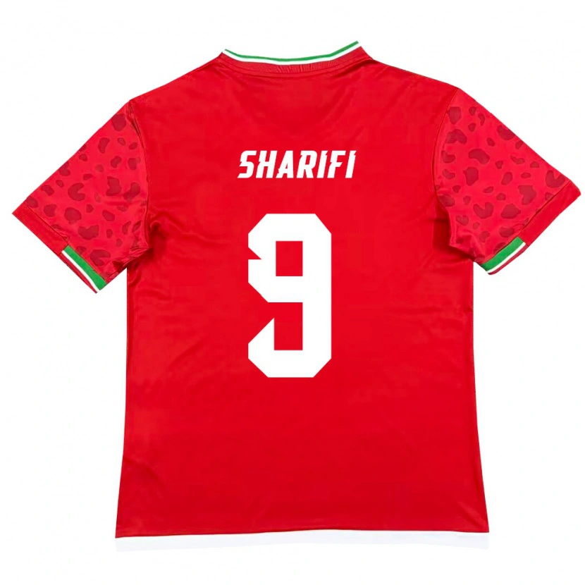 Danxenキッズイランアリレザ・シャリフィ#9赤 白アウェイシャツ26-28ジャージーユニフォーム