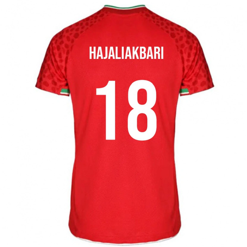 DanxenキッズイランMohammadhossein Hajaliakbari#18赤 白アウェイシャツ26-28ジャージーユニフォーム