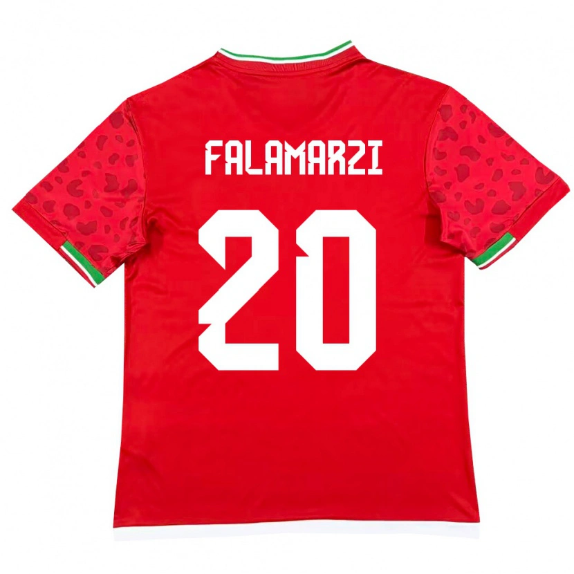 DanxenキッズイランEsmaeil Falamarzi#20赤 白アウェイシャツ26-28ジャージーユニフォーム