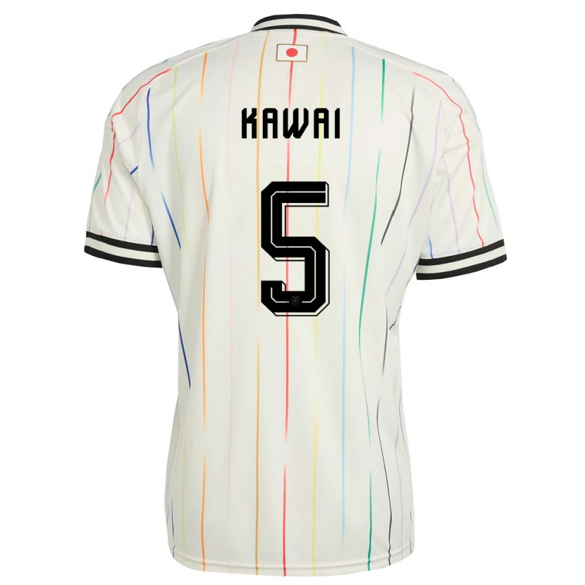 Danxenキッズ日本Kairi Kawai#5白 黒アウェイシャツ26-28ジャージーユニフォーム