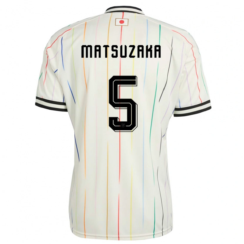 Danxenキッズ日本Aoi Matsuzaka#5白 黒アウェイシャツ26-28ジャージーユニフォーム