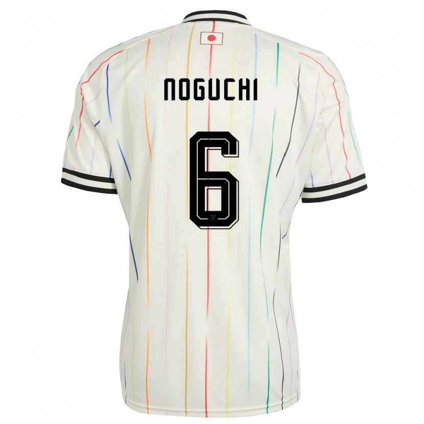 Danxenキッズ日本Rento Noguchi#6白 黒アウェイシャツ26-28ジャージーユニフォーム